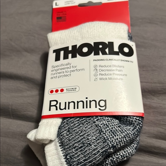 Thorlo running Socks White and navy - Picture 1 of 7